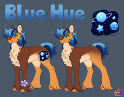 Size: 1920x1505 | Tagged: safe, artist:malinraf1615, idw, blue hue, earth pony, pony, concave belly, male, solo, stallion