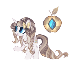 Size: 1920x1618 | Tagged: safe, artist:afterglory, oc, oc only, pony, unicorn, female, horn, magical lesbian spawn, mare, offspring, parent:applejack, parent:rarity, parents:rarijack, simple background, solo, transparent background