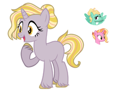 Size: 1024x782 | Tagged: safe, artist:sapphiretwinkle, luster dawn, zephyr breeze, oc, pony, unicorn, g4, female, horn, mare, offspring, parent:luster dawn, parent:zephyr breeze, simple background, transparent background