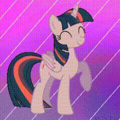 Size: 240x240 | Tagged: safe, artist:milochanz!, twilight sparkle, alicorn, pony, series:pony moves, g4, ^^, abstract background, animated, concave belly, eyes closed, female, gif, gradient background, headbob, mare, raised hoof, smiling, solo, twilight sparkle (alicorn)