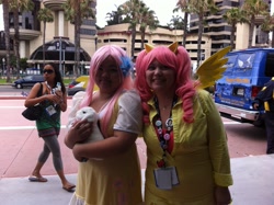 Size: 2592x1936 | Tagged: safe, fluttershy, human, g4, 2013, clothes, comic con, cosplay, costume, irl, irl human, photo, san diego comic con