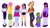 Size: 3497x1946 | Tagged: safe, artist:cloudiyeti, applejack, fluttershy, pinkie pie, rainbow dash, rarity, spike, twilight sparkle, human, g4, alternate hairstyle, applejack's hat, belly button, belt, book, boots, bracelet, cardigan, clothes, cowboy boots, cowboy hat, dark skin, denim, ear piercing, earring, female, flannel, flats, grin, hat, high heels, holding hands, humanized, jeans, jewelry, leg warmers, looking at each other, looking at someone, male, mane seven, mane six, necklace, onesie, pants, piercing, shirt, shoes, shorts, simple background, size difference, skirt, smiling, socks, stockings, striped socks, sweater, t-shirt, thigh highs, white background