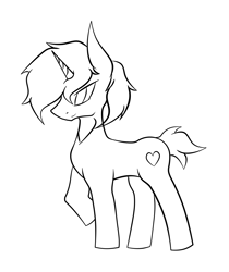 Size: 2953x3508 | Tagged: safe, artist:star flame, oc, oc only, oc:star flame, pony, unicorn, black and white, grayscale, horn, lineart, male, monochrome, simple background, solo, white background