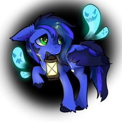 Size: 800x800 | Tagged: safe, artist:lovelock, oc, oc only, oc:guard cobalt flash, bat pony, ghost, undead, bat pony oc, commission, lantern, scared, simple background, transparent background, ych result