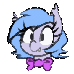 Size: 400x400 | Tagged: safe, artist:thebatfang, oc, oc only, oc:lucky roll, bat pony, pony, animated, bust, female, gif, mare, portrait, simple background, solo, talking, transparent background