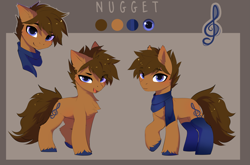 Size: 5765x3794 | Tagged: safe, oc, earth pony, pony, clothes, commission, cute, earth pony oc, fluffy, male, ponysona, scarf, sheet, socks, stallion, stallion oc