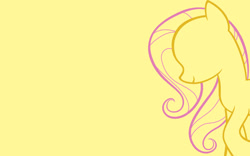 Size: 1680x1050 | Tagged: safe, artist:mrfugums, fluttershy, pegasus, g4, simple background, solo, vector, wallpaper, yellow background