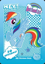 Size: 850x1191 | Tagged: safe, rainbow dash, series:卡游友谊绘影, g4, official, card, chinese, halftone, kayou, merchandise, solo, text