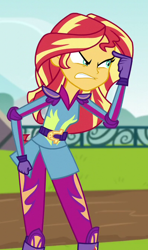 Size: 394x665 | Tagged: safe, screencap, sunset shimmer, human, equestria girls, g4, my little pony equestria girls: friendship games, cropped, solo