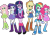 Size: 817x576 | Tagged: safe, artist:qbert2kcat, edit, edited screencap, screencap, applejack, fluttershy, pinkie pie, rainbow dash, rarity, sci-twi, twilight sparkle, human, equestria girls, g4, arms, background removed, belt, blouse, boots, bowtie, bracelet, button-up shirt, clothes, collar, cowboy boots, cowboy hat, crossed arms, denim skirt, female, fingers, freckles, glasses, hairpin, hand, hand on hip, happy, hat, high heel boots, humane five, humane six, jacket, jewelry, legs, long hair, open mouth, open smile, ponytail, puffy sleeves, raised leg, shirt, shoes, short sleeves, simple background, skirt, sleeveless, smiling, socks, t-shirt, tank top, teenager, teeth, top, transparent background, vest, wristband