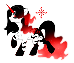 Size: 5150x4408 | Tagged: safe, artist:crazysketch101, oc, oc only, oc:stardust, pony, unicorn, horn, red and black oc, simple background, solo, transparent background