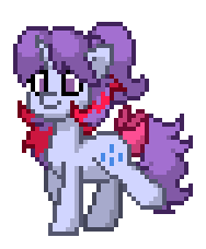 Size: 188x228 | Tagged: safe, sparkler (g1), pony, unicorn, pony town, g1, g4, animated, bow, female, g1 to g4, generation leap, gif, horn, pixel art, simple background, smiling, solo, tail, tail bow, transparent background, trotting, walking