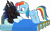 Size: 6614x4157 | Tagged: safe, artist:sollace, derpibooru exclusive, rainbow dash, soarin', pegasus, pony, g4, my little pony: friendship is magic, newbie dash, alternate hairstyle, bed, cute, duo, dynamic dash, female, mane swap, mare, pun, sauron, side view, simple background, smiling, transparent background, vector, visual pun