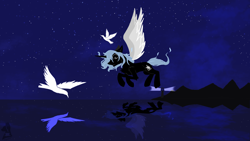 Size: 1920x1080 | Tagged: safe, artist:spectrum205, oc, alicorn, ghost, ghost pony, solo