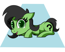Size: 1500x1200 | Tagged: safe, artist:scandianon, oc, oc only, oc:filly anon, pony, ears back, female, filly, foal, looking at you, lying down, open mouth, open smile, prone, smiling, solo