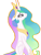 Size: 822x1080 | Tagged: safe, edit, edited screencap, screencap, princess celestia, alicorn, pony, g4, twilight's kingdom, background removed, bags under eyes, crown, female, floppy ears, folded wings, frown, hoof shoes, horn, jewelry, long horn, mare, missing cutie mark, peytral, regalia, simple background, slender, solo, thin, tired, transparent background, wings
