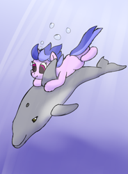 Size: 1699x2307 | Tagged: safe, artist:frilanka, sea swirl, seafoam, dolphin, pony, unicorn, g4, blank flank, bubble, crepuscular rays, dorsal fin, female, filly, fin, fish tail, flowing mane, flowing tail, foal, holding breath, horn, mare, ocean, simple background, smiling, solo, sunlight, swimming, tail, underwater, water