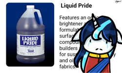 Size: 1080x650 | Tagged: safe, artist:milochanz!, derpibooru exclusive, shining armor, pony, unicorn, g4, bottle, crying, floppy ears, horn, liquid pride, literal, male, manly as fuck, manly tears, shitposting, signature, solo, stallion