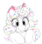 Size: 862x895 | Tagged: safe, artist:higglytownhero, oc, oc only, oc:donut daydream, pony, unicorn, :p, donut, eye clipping through hair, food, horn, horn impalement, simple background, solo, tongue out, unicorn oc, white background