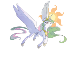 Size: 1280x1061 | Tagged: source needed, safe, artist:winekqknw, princess celestia, alicorn, pony, g4, concave belly, cutie mark, female, mare, simple background, slender, solo, spread wings, thin, white background, wings
