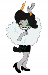 Size: 1243x1952 | Tagged: safe, artist:ohmeiios, rarity, g4, female, high heels, homestuck, race swap, shoes, simple background, solo, troll (homestuck), white background