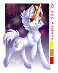 Size: 1024x1297 | Tagged: safe, artist:mychelle, oc, oc:glass cannon, pony, unicorn, female, horn, mare, solo