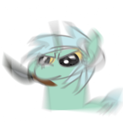 Size: 1200x1200 | Tagged: safe, lyra heartstrings, unicorn, g4, angry, horn, knife, motion blur, mouth hold, numget, peace was never an option, simple background, solo, transparent background