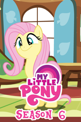 Size: 876x1314 | Tagged: artist needed, source needed, safe, edit, fluttershy, pegasus, g4, fluttershy's cottage (interior), logo, logo edit, solo