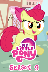 Size: 876x1314 | Tagged: artist needed, source needed, safe, edit, apple bloom, earth pony, pony, g4, season 9, female, filly, foal, logo, logo edit, solo