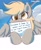 Size: 787x971 | Tagged: safe, artist:comfort_ponies, derpy hooves, pegasus, pony, g4, cloud, cute, female, looking at you, mare, positive ponies, rainbow, simple background, sky, solo, spread wings, text, wings