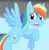 Size: 789x805 | Tagged: safe, artist:cmara, rainbow dash, pegasus, g4, female, flying, solo