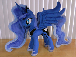 Size: 650x488 | Tagged: source needed, safe, artist:equestriaplush, princess luna, alicorn, pony, concave belly, female, irl, mare, photo, plushie, slender, solo, standing, thin
