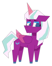 Size: 2300x2925 | Tagged: safe, artist:alejandrogmj, artist:wasisi, opaline arcana, alicorn, pony, g5, looking to the right, missing accessory, polygonal, simple background, transparent background