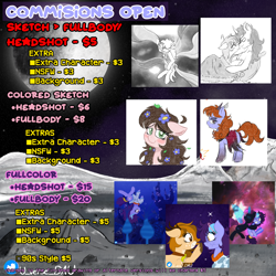 Size: 4000x4000 | Tagged: safe, artist:juniverse, oc, oc only, oc:juniverse, advertisement, bubble, commission, commission example, commission info, commission open, coral, crepuscular rays, flowing mane, flowing tail, ocean, seaweed, smiling, space, space pony, stars, sunlight, swimming, tail, underwater, universe, water