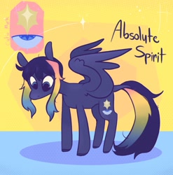 Size: 1011x1024 | Tagged: safe, artist:melodymelanchol, oc, oc:absolute spirit, pegasus, pony, abstract background, solo