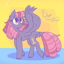 Size: 1080x1094 | Tagged: safe, artist:melodymelanchol, twilight, pegasus, pony, g1, abstract background, ear fluff, female, mare, solo