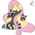 Size: 2521x2521 | Tagged: safe, artist:r4hucksake, artist:tominokurra, fluttershy, pegasus, pony, raccoon, base used, blushing, cute, eyes closed, female, hug, mare, shyabetes, simple background, solo, transparent background