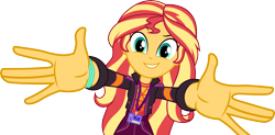 Size: 6075x3000 | Tagged: safe, artist:cloudy glow, sunset shimmer, equestria girls, how to backstage, spoiler:eqg series (season 2), simple background, solo, transparent background, vector