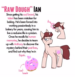 Size: 2002x2048 | Tagged: safe, artist:melodymelanchol, pony, unicorn, comic:smosh in equin, april fools, horn, ian hecox, magic, male, ponified, reference sheet, simple background, smosh, solo, stallion, text, white background