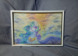 Size: 3877x2803 | Tagged: safe, artist:jsunlight, alicorn, pony, craft, painting, solo, traditional art, watercolor painting
