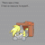 Size: 720x720 | Tagged: safe, artist:comfort_ponies, derpy hooves, lyra heartstrings, pegasus, pony, unicorn, g4, animated, background pony, box, cloud, crying, cute, eyes closed, female, grass, gray background, horn, mail, positive ponies, simple background, sky background, text, webm