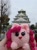 Size: 2741x3655 | Tagged: safe, artist:casquitos kawaii, pinkie pie, earth pony, pony, g4, amigurumi, castle, crochet, irl, japan, osaka, photo, plushie, solo