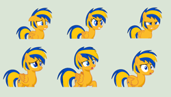 Size: 4432x2520 | Tagged: safe, artist:stephen-fisher, oc, oc only, oc:flare spark, pegasus, pony, expressions, female, flare spark is best facemaker, mare, solo
