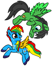 Size: 717x903 | Tagged: safe, artist:shieldwingarmorofgod, oc, oc only, oc:shield wing, oc:star armour, alicorn, pegasus, g4, duo, duo male, flying, male, simple background, stallion, transparent background