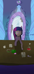 Size: 720x1547 | Tagged: safe, artist:unstable576, twilight sparkle, equestria girls, g4, failed experiment, female, portal, science experiment, solo