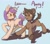 Size: 1930x1705 | Tagged: safe, artist:gamagama6, earth pony, pony, unicorn, spoiler:the owl house, abomination (the owl house), amity blight, blank flank, blue background, blush lines, blushing, canon ship, dialogue, duo, duo female, dyed mane, dyed tail, ear piercing, earring, female, horn, jewelry, jumping, lesbian, looking at each other, looking at someone, lumity, luz noceda (the owl house), non-mlp shipping, open mouth, open smile, piercing, ponified, raised hoof, shadow, shipping, simple background, smiling, smiling at each other, spoilers for another series, standing on two hooves, tail, the owl house, underhoof, unshorn fetlocks, witch, witch pony