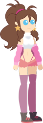 Size: 728x2069 | Tagged: safe, artist:archooves, oc, oc:alissa, human, clothes, community related, cute, gift art, pointy people, simple background, socks, solo, transparent background