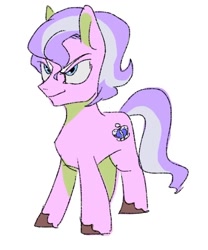 Size: 750x901 | Tagged: safe, artist:shimie96571, diamond tiara, earth pony, pony, female, filly, foal, simple background, solo, white background