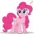 Size: 2195x2195 | Tagged: safe, artist:r4hucksake, pinkie pie, earth pony, pony, g4, base used, blushing, cute, diapinkes, simple background, smiling, solo, transparent background