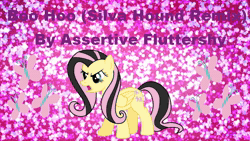 Size: 1280x720 | Tagged: safe, artist:assertive fluttershy, artist:silva hound, artist:user15432, fluttershy, pegasus, pony, g4, angry, animated, assertive, assertive fluttershy, boo hoo, emoshy, link in description, music, open mouth, pink background, silva hound, simple background, sound, sound only, sparkly background, webm, youtube link